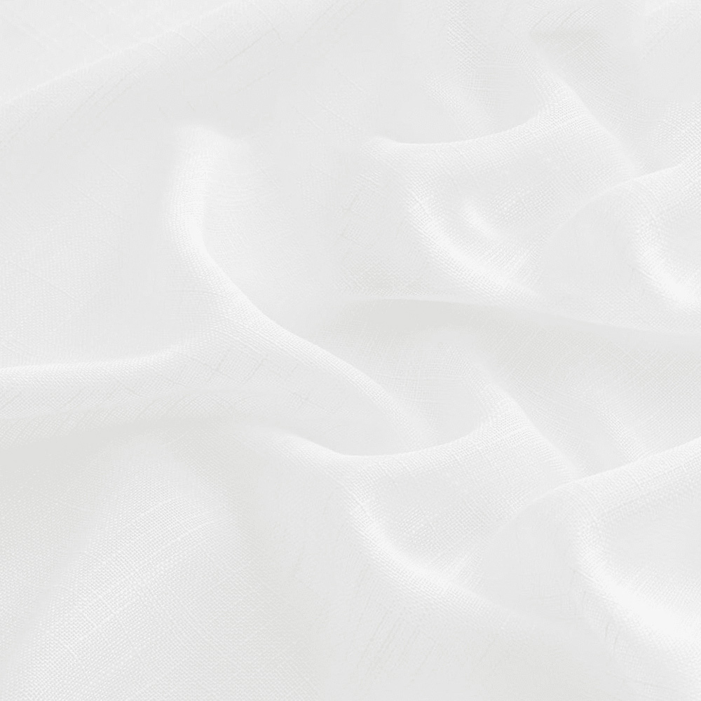 Velosso Riva Plain White Slot Top Voile Panel Curtain 150 x 137cm Image 3