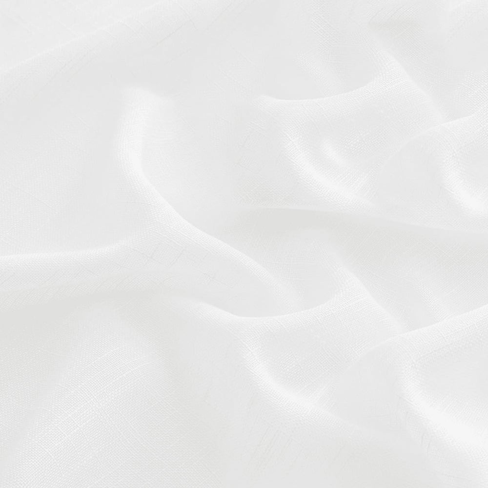Velosso Riva Plain White Slot Top Voile Panel Curtain 150 x 228cm Image 3