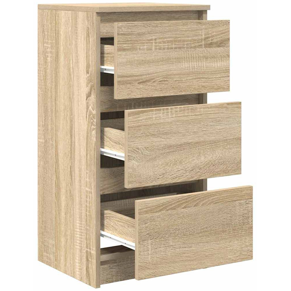 vidaXL 3 Drawer Sonoma Oak Sideboard Image 5