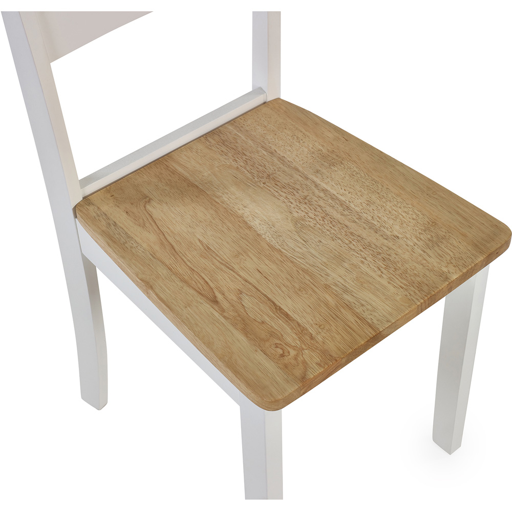Julian Bowen Linwood Set of 2 White Dining Chair Image 7