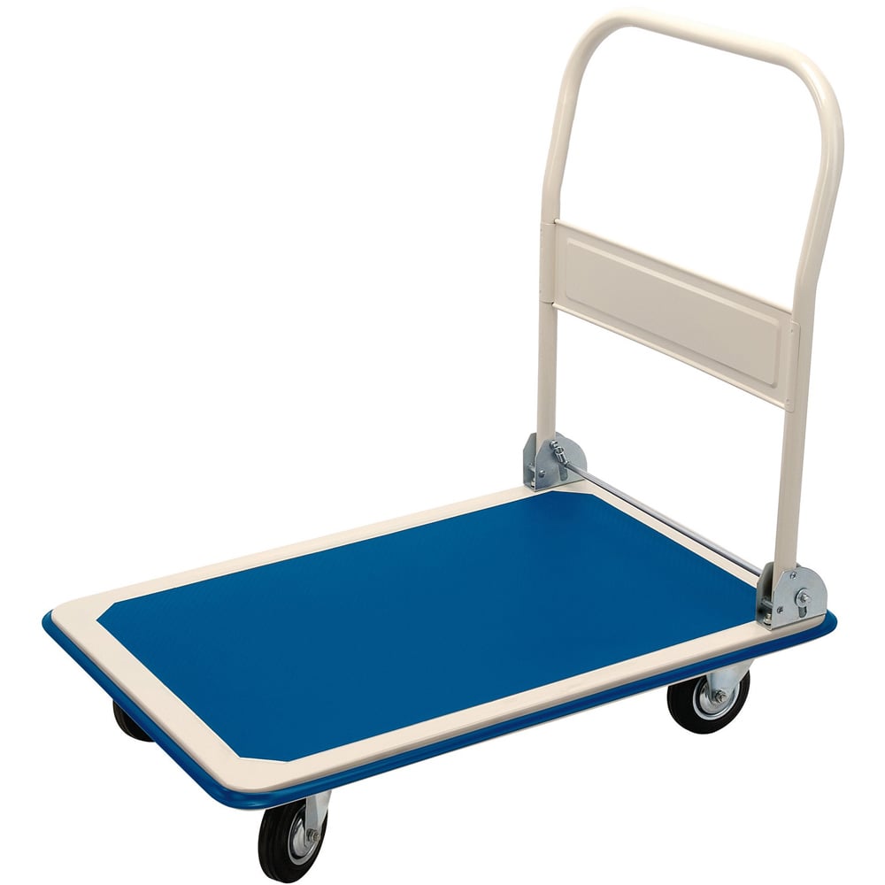 Draper Platform Trolley with Folding Handle 900 x 600 x 850mm Image 1