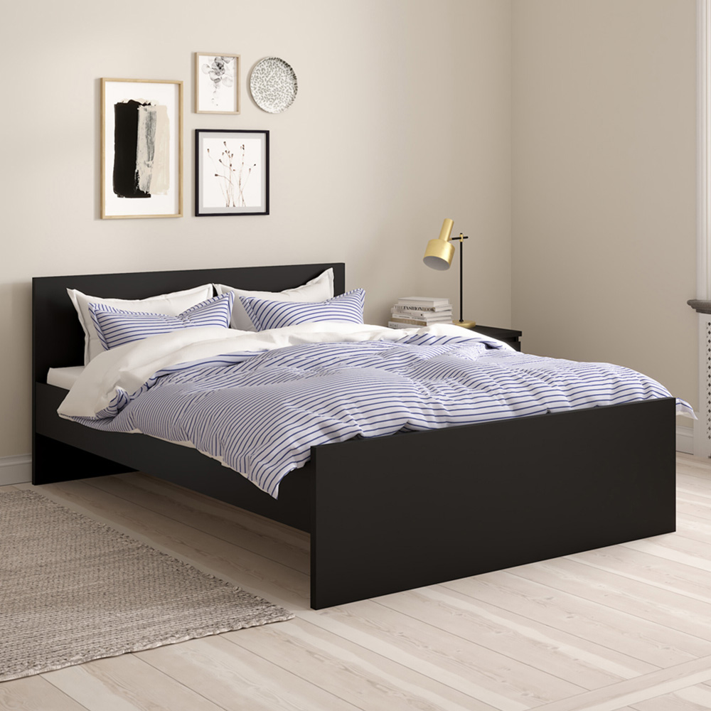 Florence Double Matt Black Bed Frame Image 1
