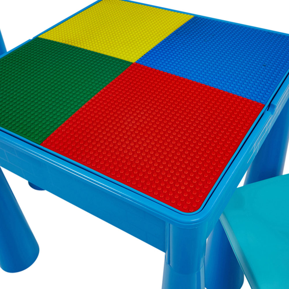 Liberty House Toys Blue Kids 5-in-1 Activity Table and Chairs Image 5