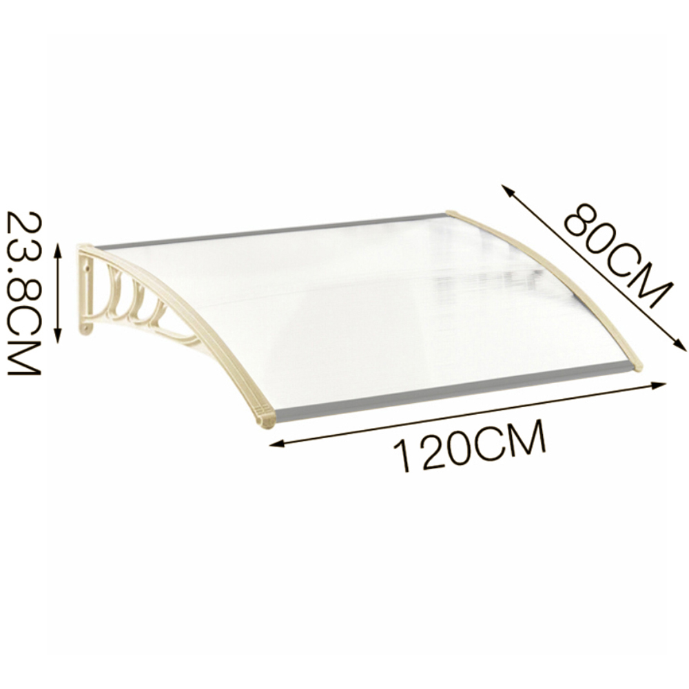 Living and Home White Window and Door Awning Canopy with Brackets 1.2m Image 6