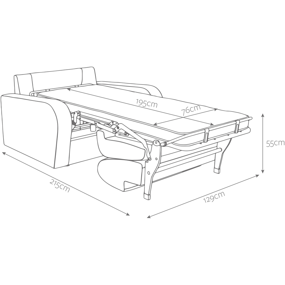 Jay-Be Deco Brushed Twill Hunter Snuggler Sofa Bed with e-Sprung Mattress Image 9