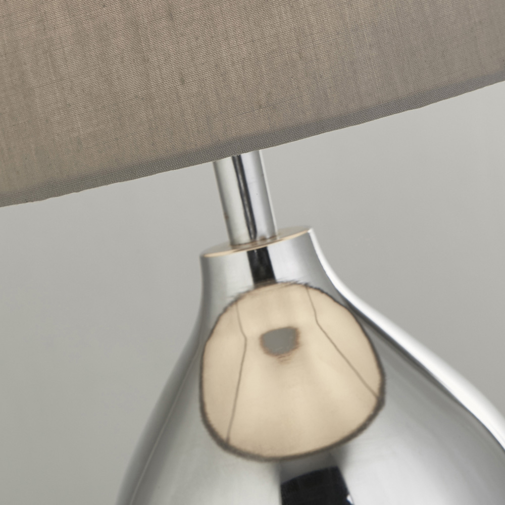 Lighting Collection Chrome Table Lamp Image 4