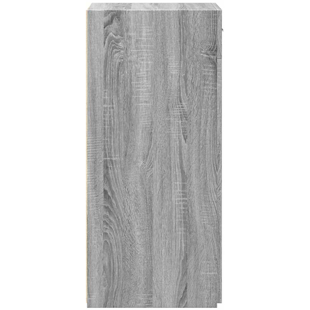 vidaXL Single Door Single Drawer Grey Sonoma Wooden Sideboard Image 5