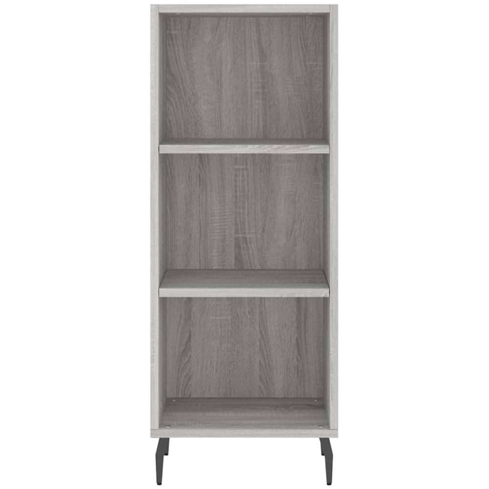 vidaXL Single Glass Door 3 Shelf Grey Sonoma Highboard Image 8