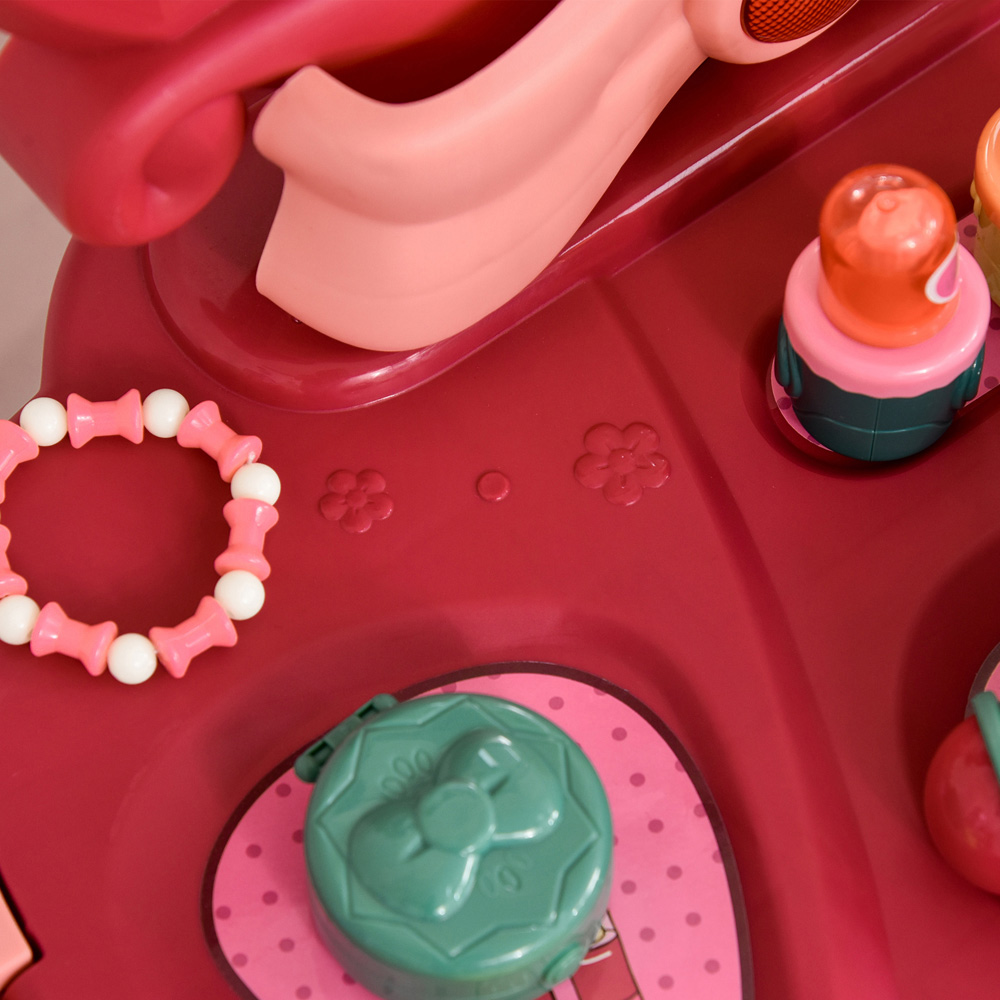 HOMCOM Kids Princess Design Dressing Table Play Set Image 4