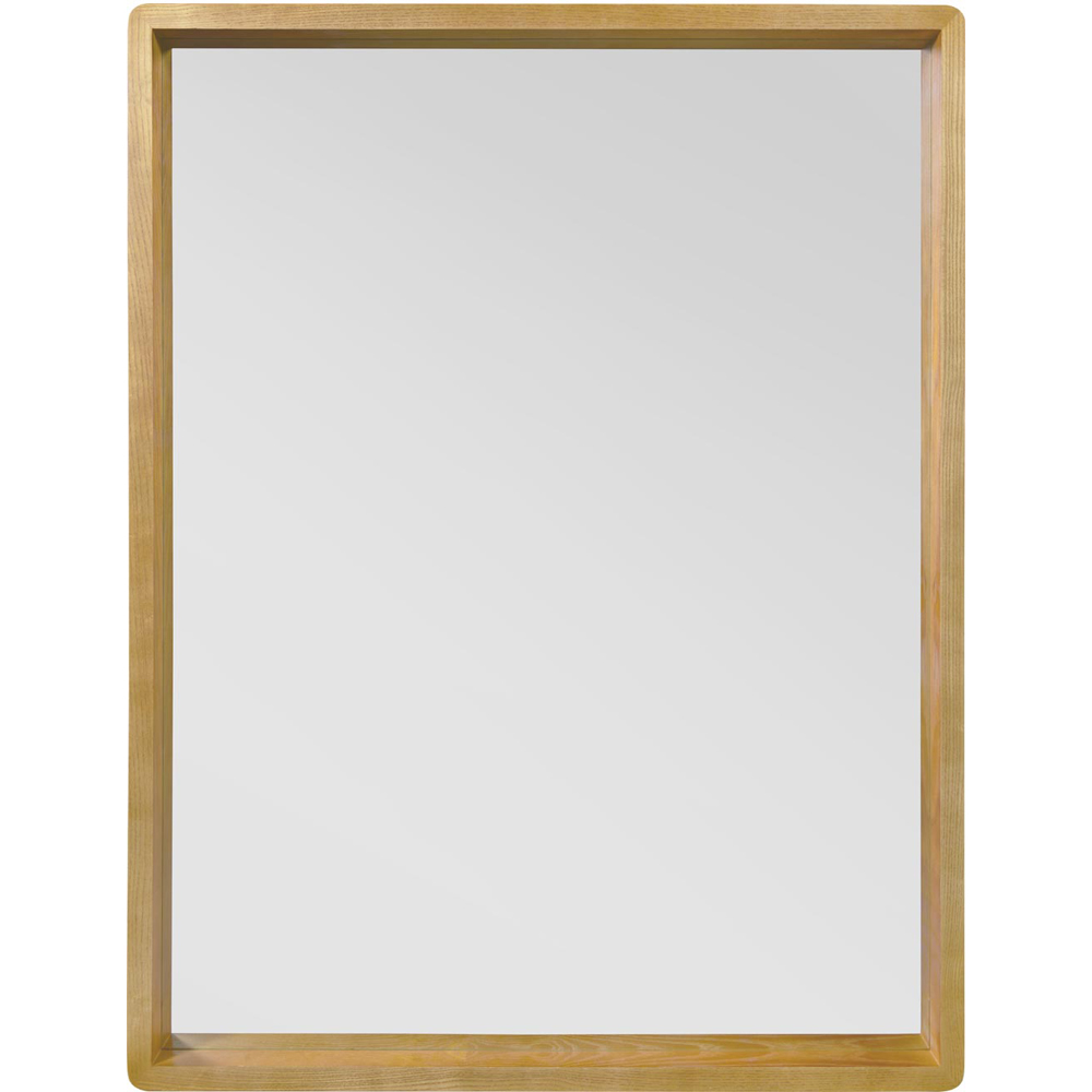 The Naturalis Solid Oak Framed Overmantle Wall Mirror 102 x 80cm Image 1
