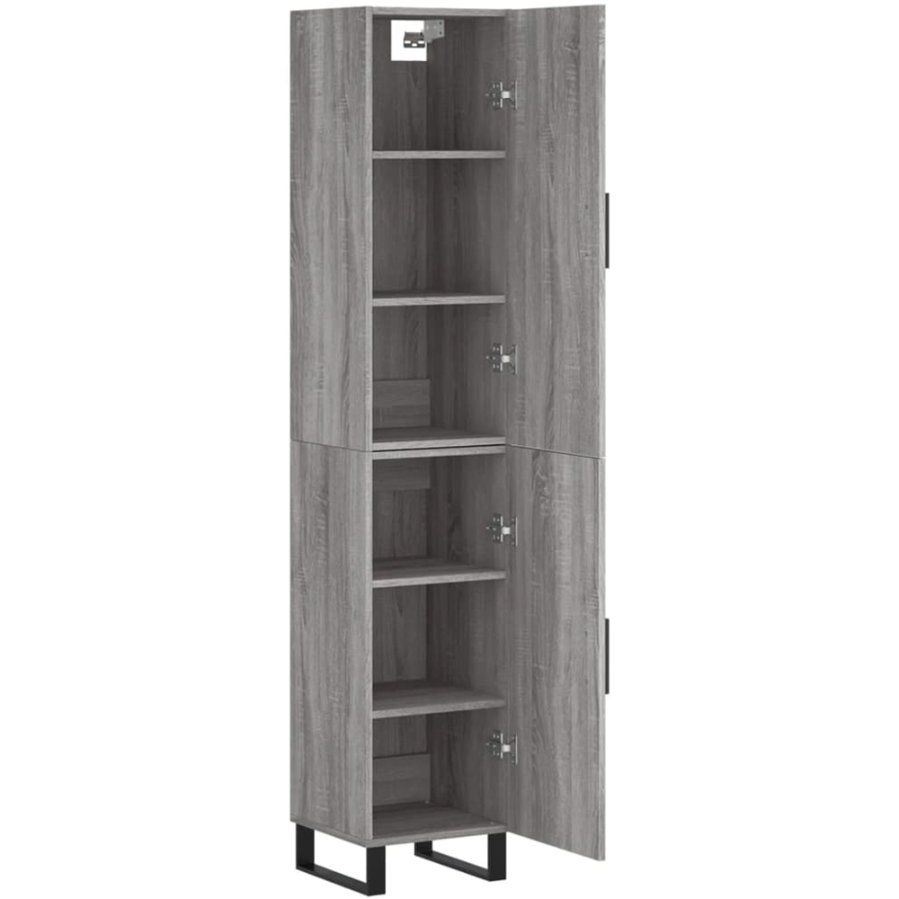 vidaXL 2 Door Grey Sonoma Highboard Image 4