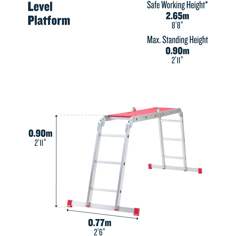 Werner 12 Way Combination Ladder with Platform 3.39m Image 5