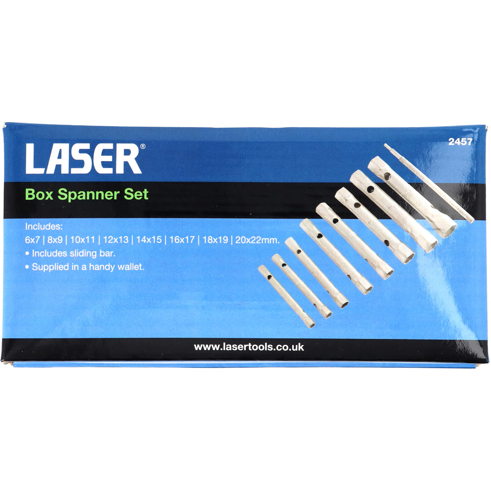Laser 8 Piece Double Ended Metric Tubular Box Spanner Set Image 5