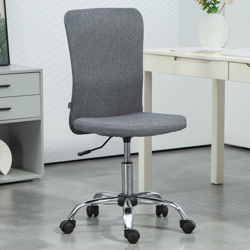Portland Grey Armless Office Chair Image 1