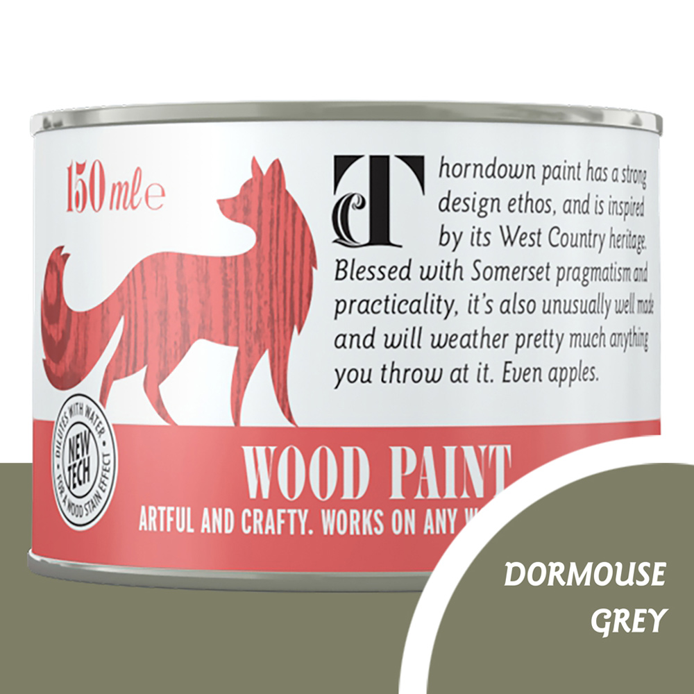 Thorndown Dormouse Grey Satin Wood Paint 150ml Image 3