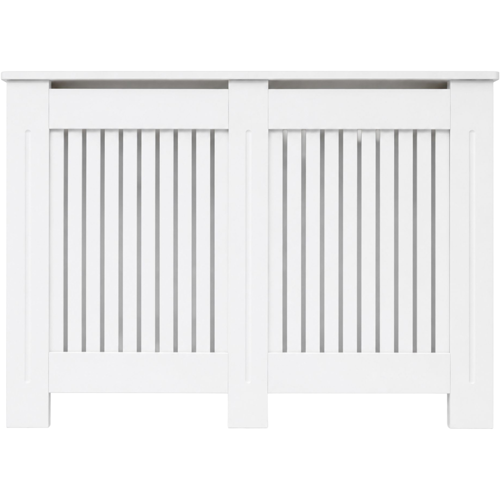 Caecus White Vertical Slat Radiator Cover 815 x 1520 x 190mm Image