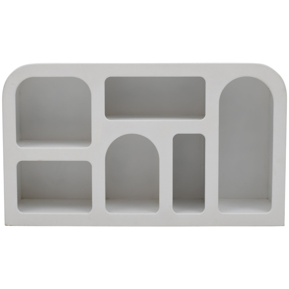 IH Design Udaipur 5 Shelf White Wood Medium Display Cabinet Image 2