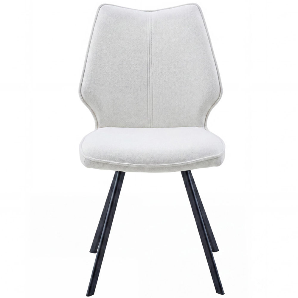 wilko Marlow Beige Swivel Dining Chair Image 3