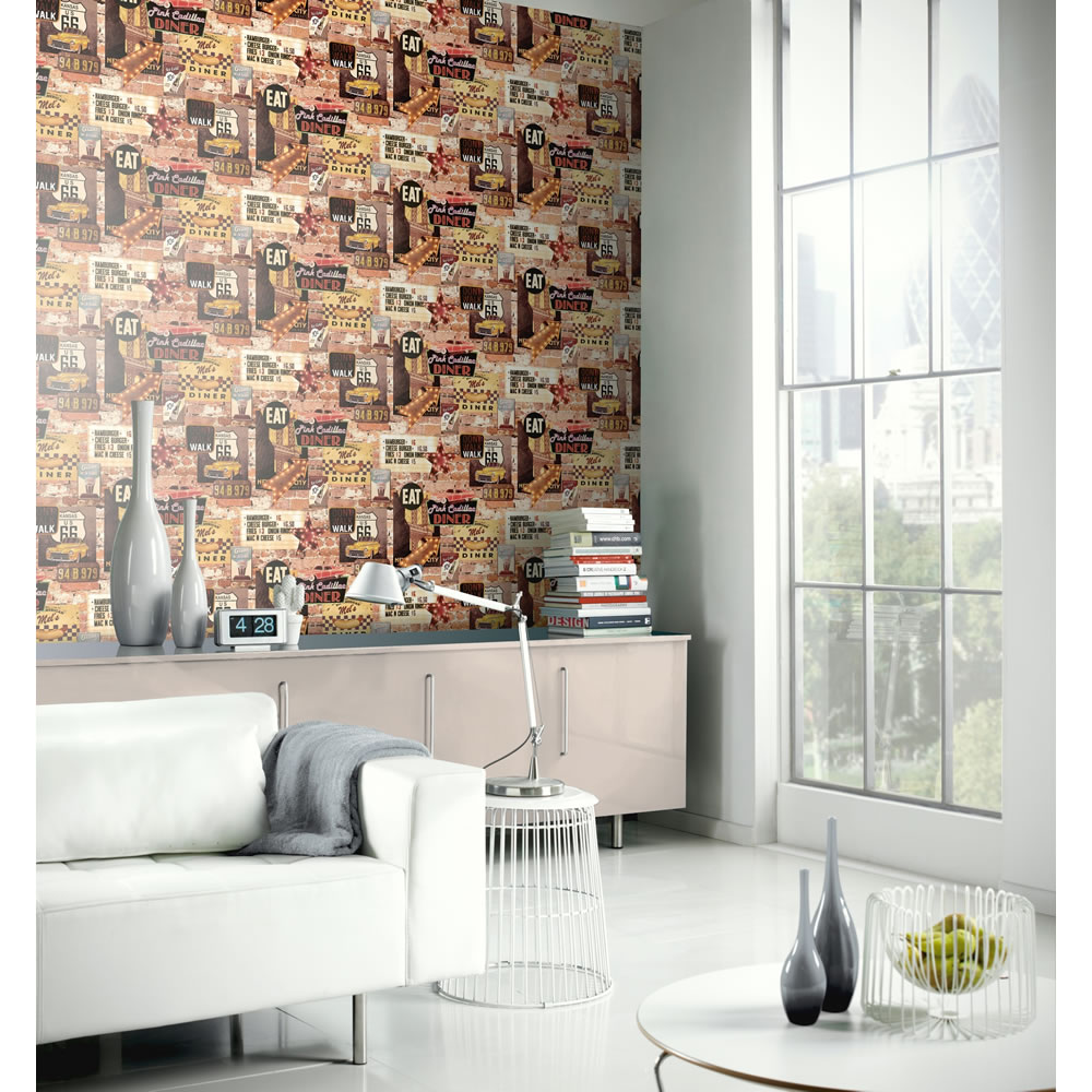 Arthouse American Diner Wallpaper Image 2