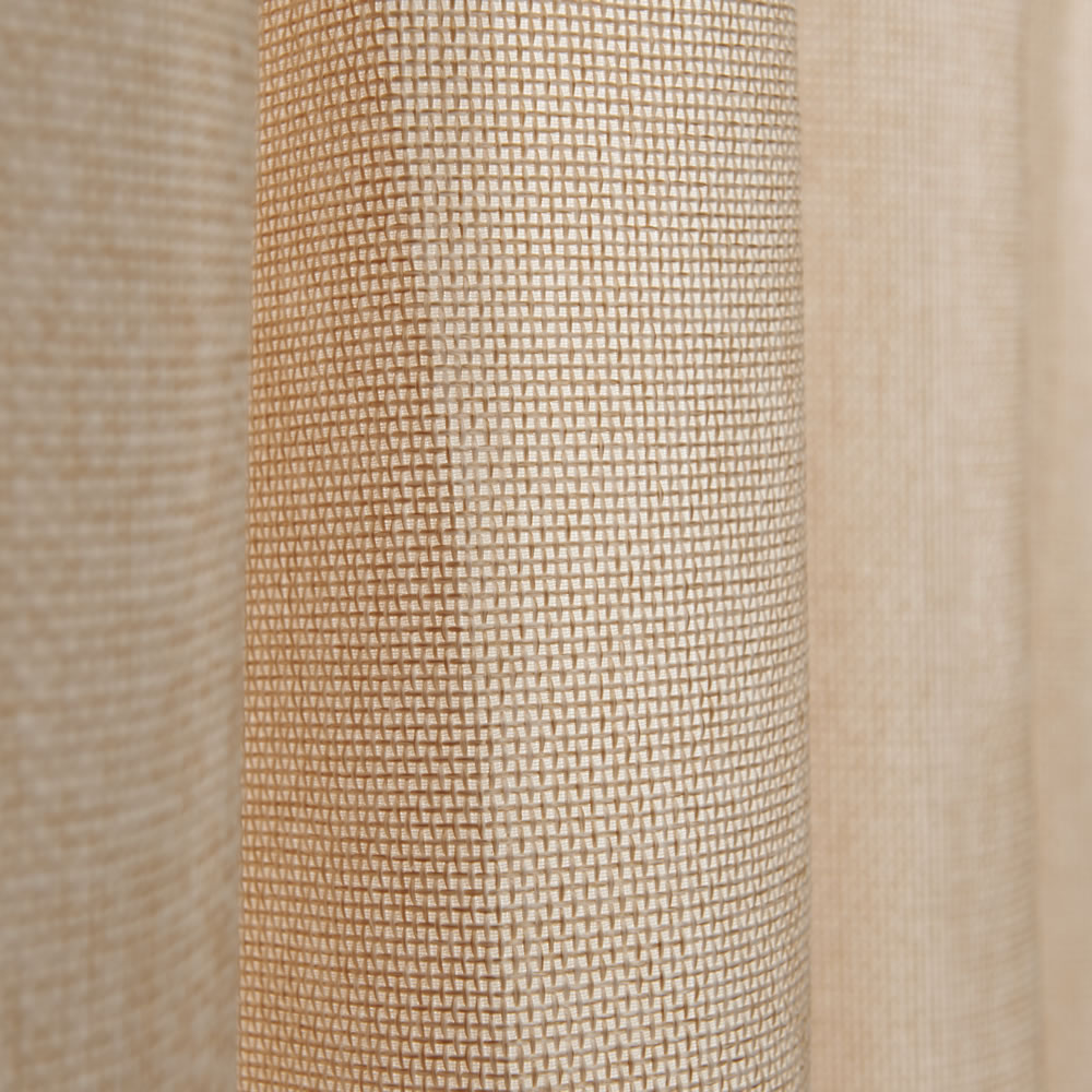 Wilko Natural Weave Eyelet Curtains 167 W x 137cm D Image 3