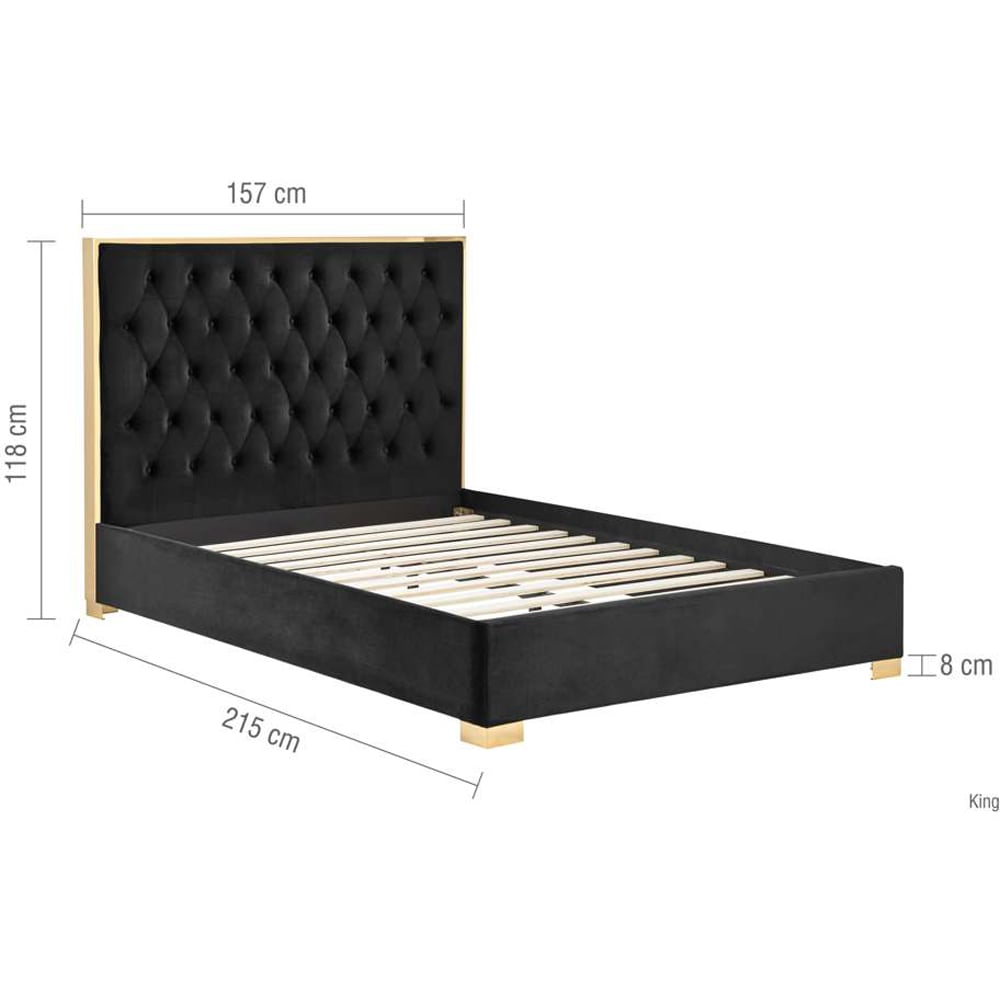 Birlea Chelsea Double Black Bed Image 9