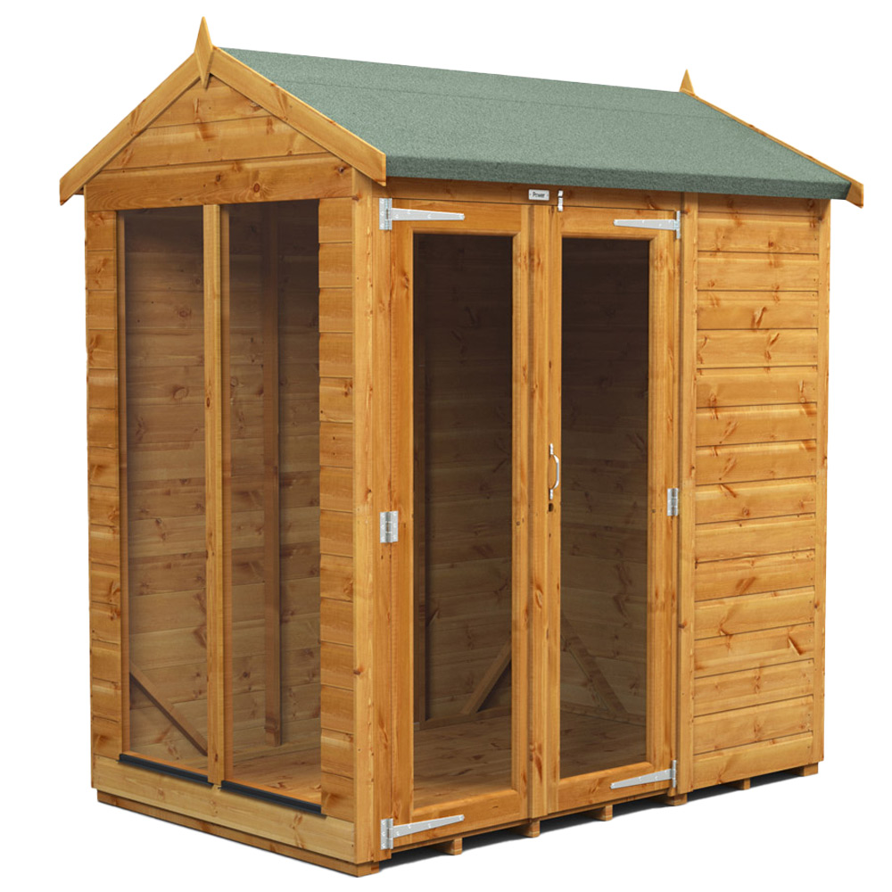 Power Sheds 6 x 4ft Double Door Apex Traditional Summerhouse Image 1