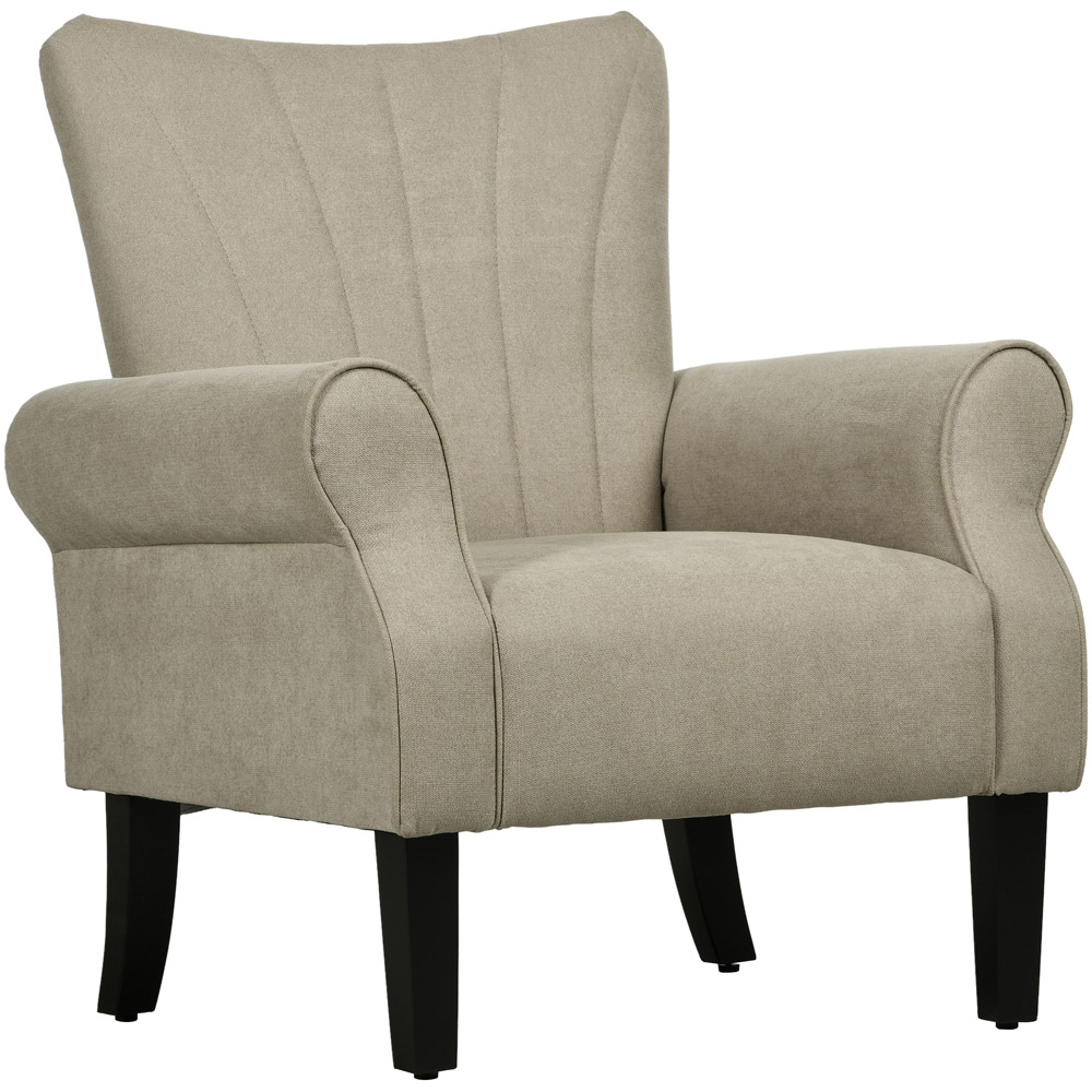 Portland Beige High Back Accent Chair Image 2