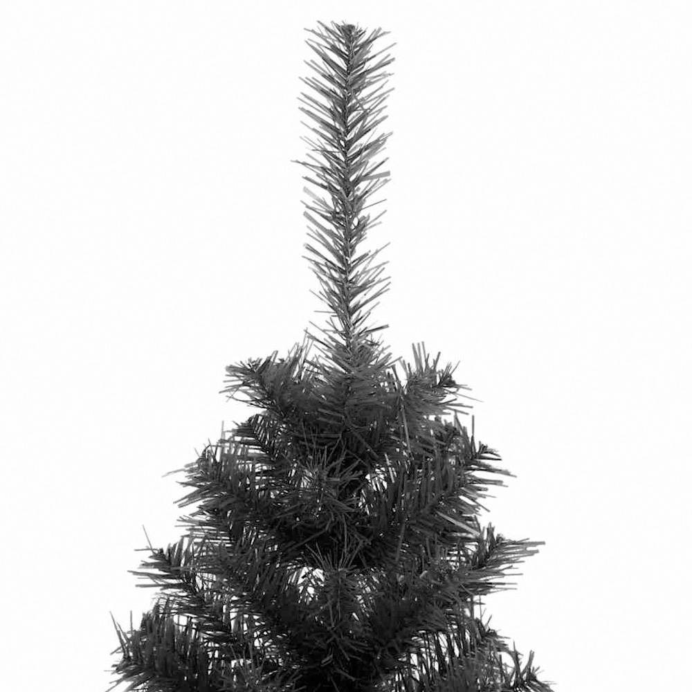 vidaXL Pre-Lit Lilac Baubles Black Artificial Christmas Tree 4ft Image 7