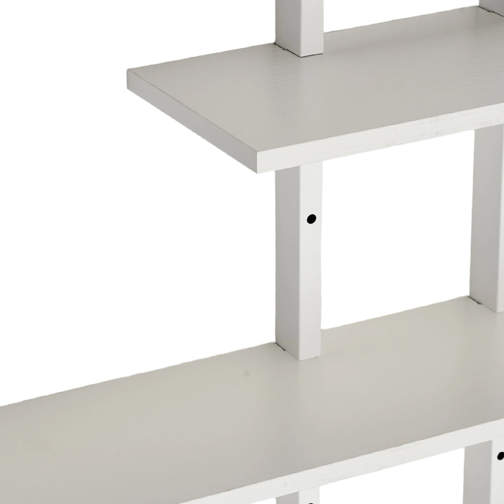 Living and Home3 Shelf White Wall-Mounted Floating Shelf Image 6