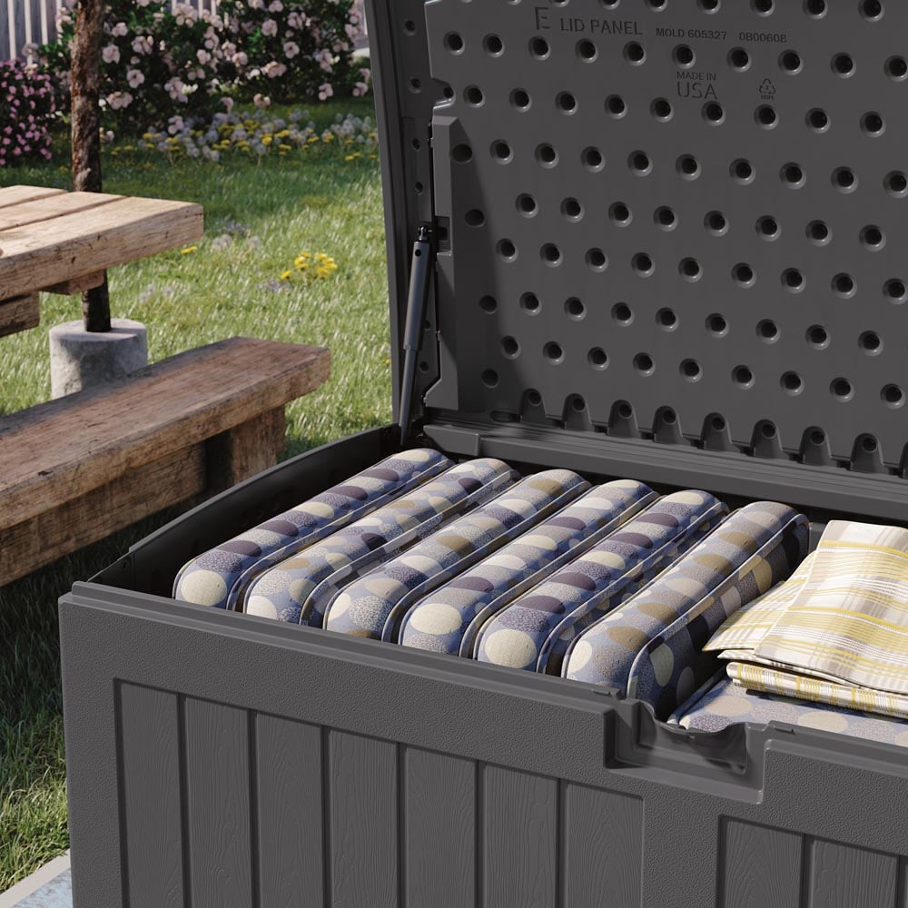 Suncast Montana 757L Peppercorn Grey Storage Box Image 5
