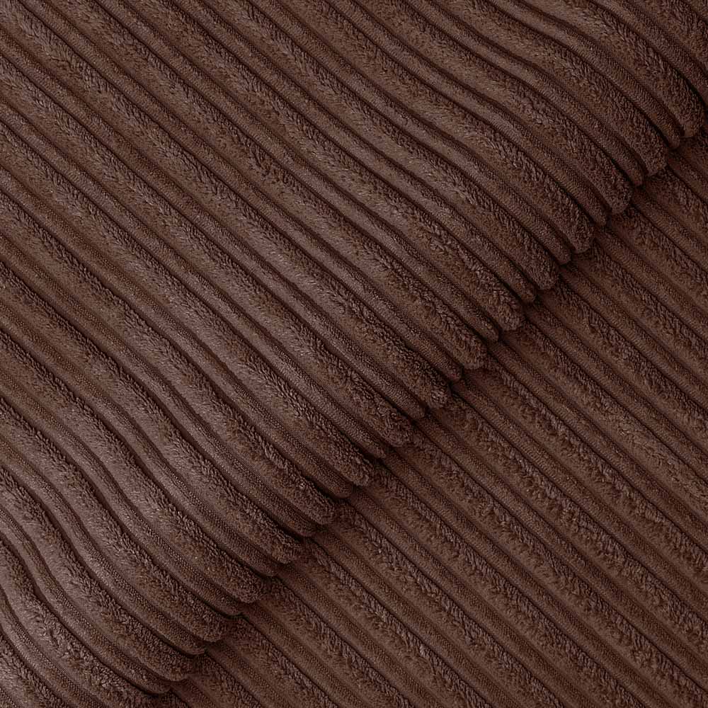 Luxor 6 Seater Chocolate Jumbo Cord Full Back Sofa Suite Image 3
