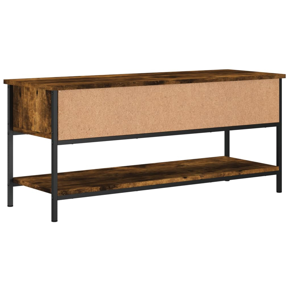 vidaXL 3 Shelf Smoked Oak Industrial Style TV Cabinet Image 6