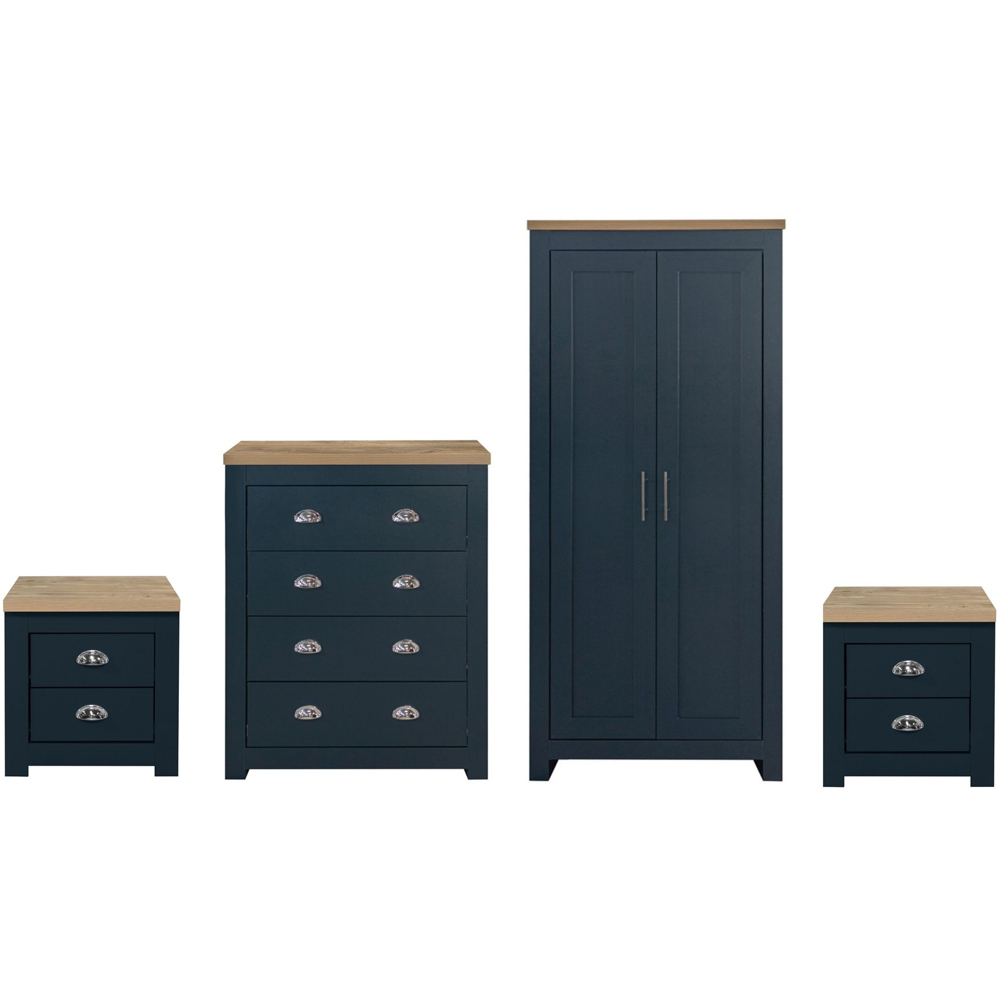 Birlea Highgate Navy 4 Piece Bedroom Furniture Set Image 2