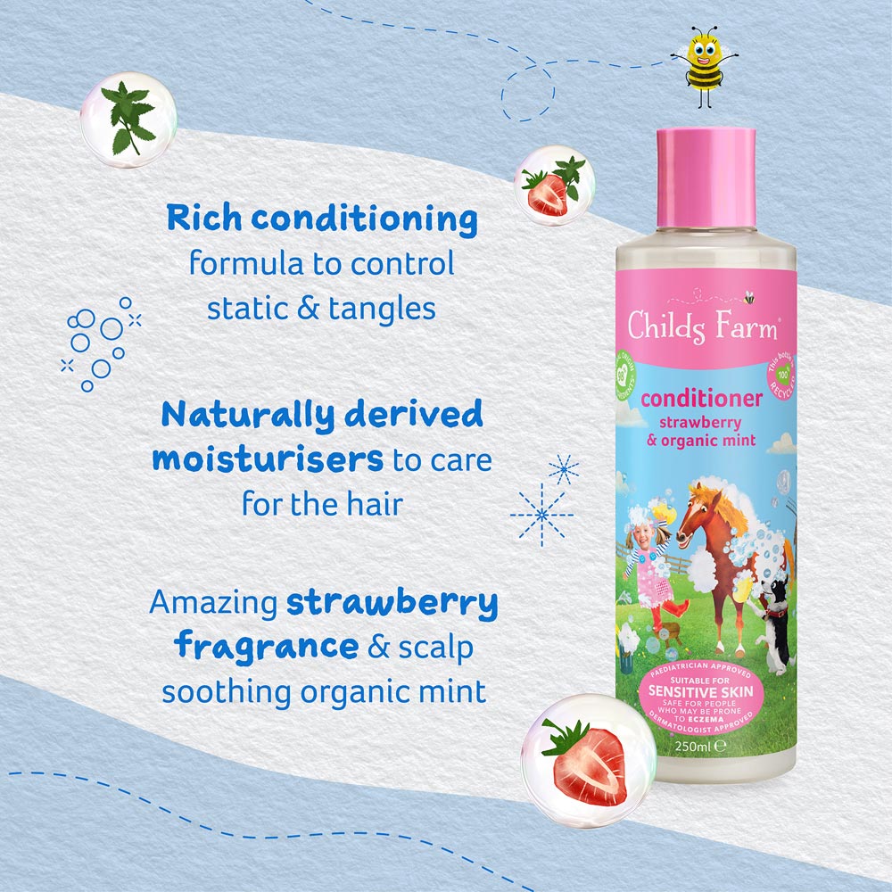 Childs Farm Conditior Strawberry and Mint 250ml Image 4