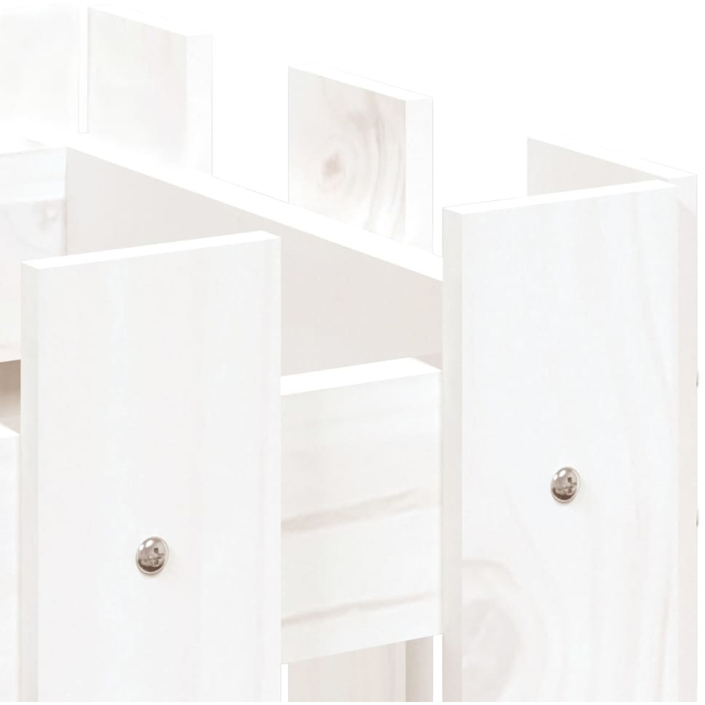 vidaXL White Solid Pine Wood Garden Planter 30 x 60 x 30cm Image 6