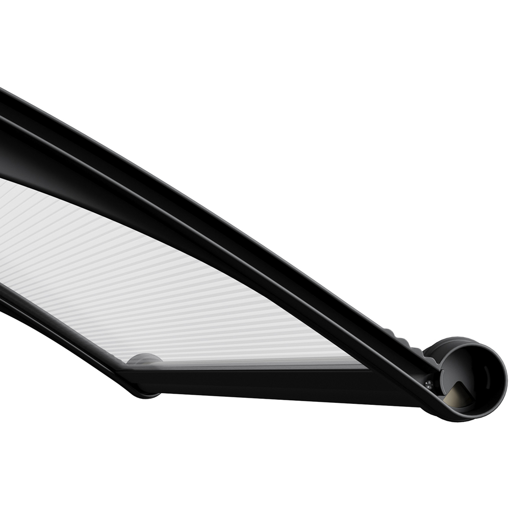 Living and Home Dark Grey Arched Door and Window Awning with Water Channel 1 x 1m Image 5