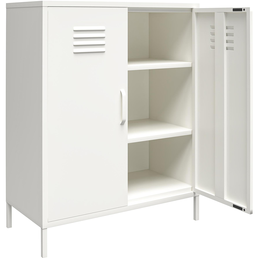 Dorel Mission District 2 Door Soft White Freestanding Storage Cabinet Image 4