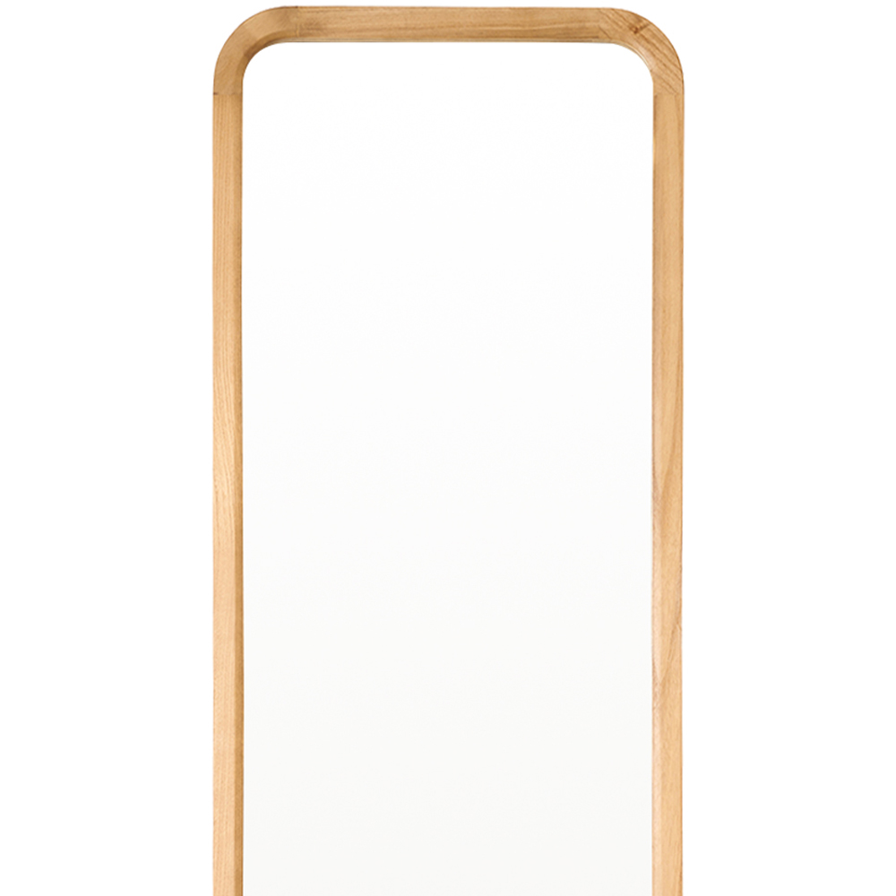 Living and Home Natural Pine Wall or Floor Mount Full Length Mirror with Tempered Glass 155 x 45cm Image 5