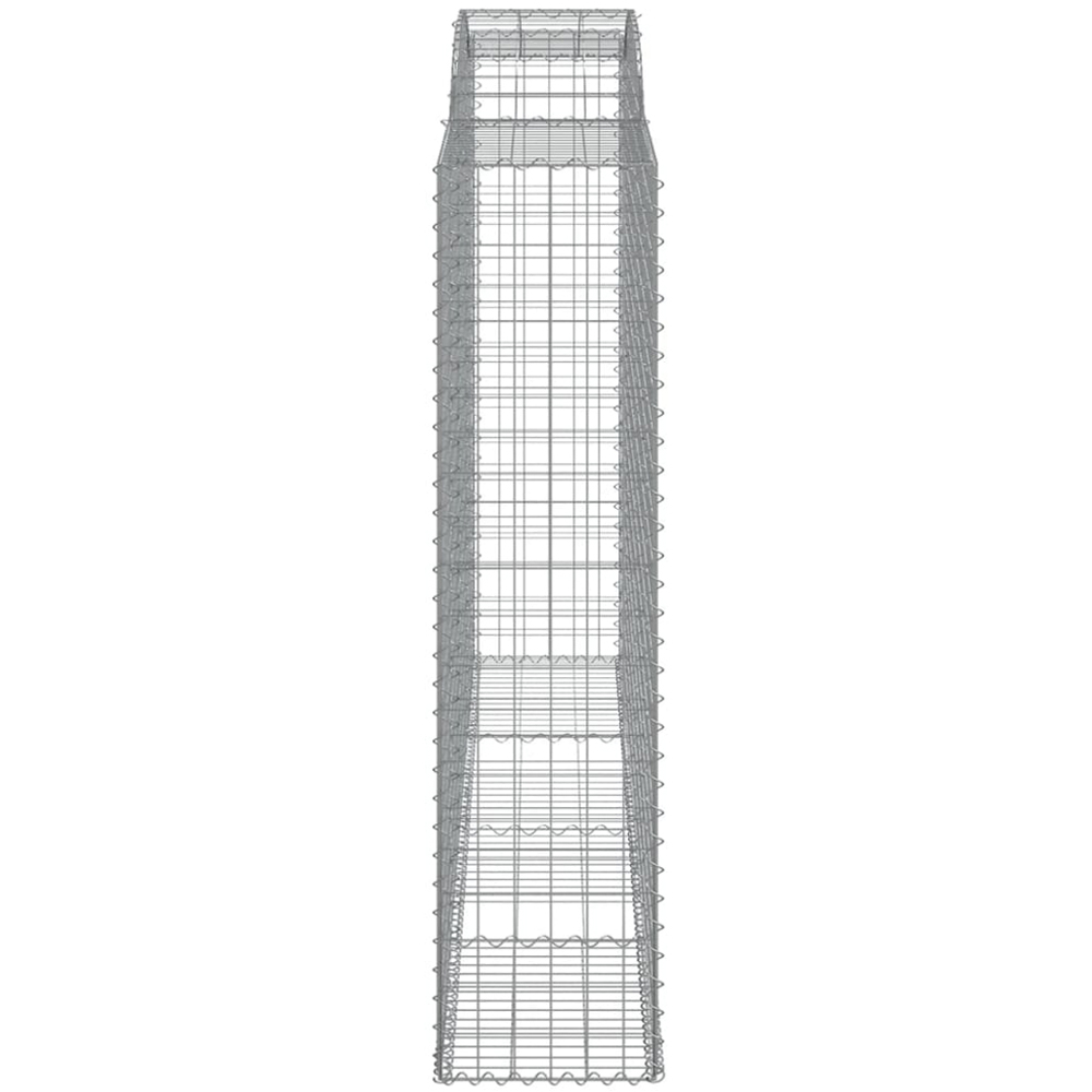 vidaXL Silver Galvanised Iron Arched Gabion Basket 300 x 50 x 200/220cm 7 Pack Image 3
