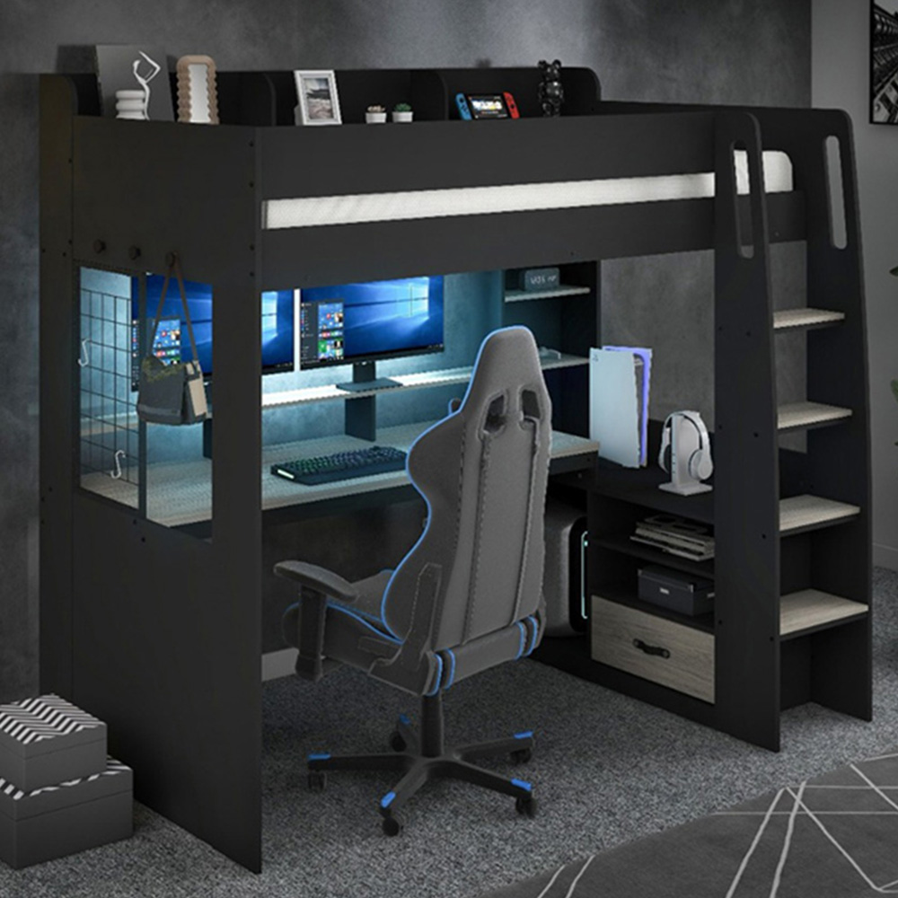 Recoil Kyrk Single Gaming High Sleeper Bed Image 1