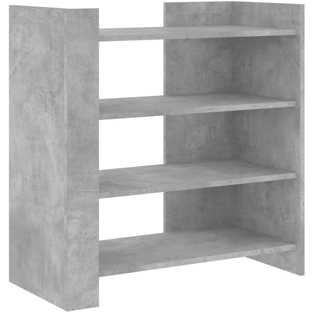 vidaXL 4 Shelf Concrete Grey Wooden Sideboard Image 2