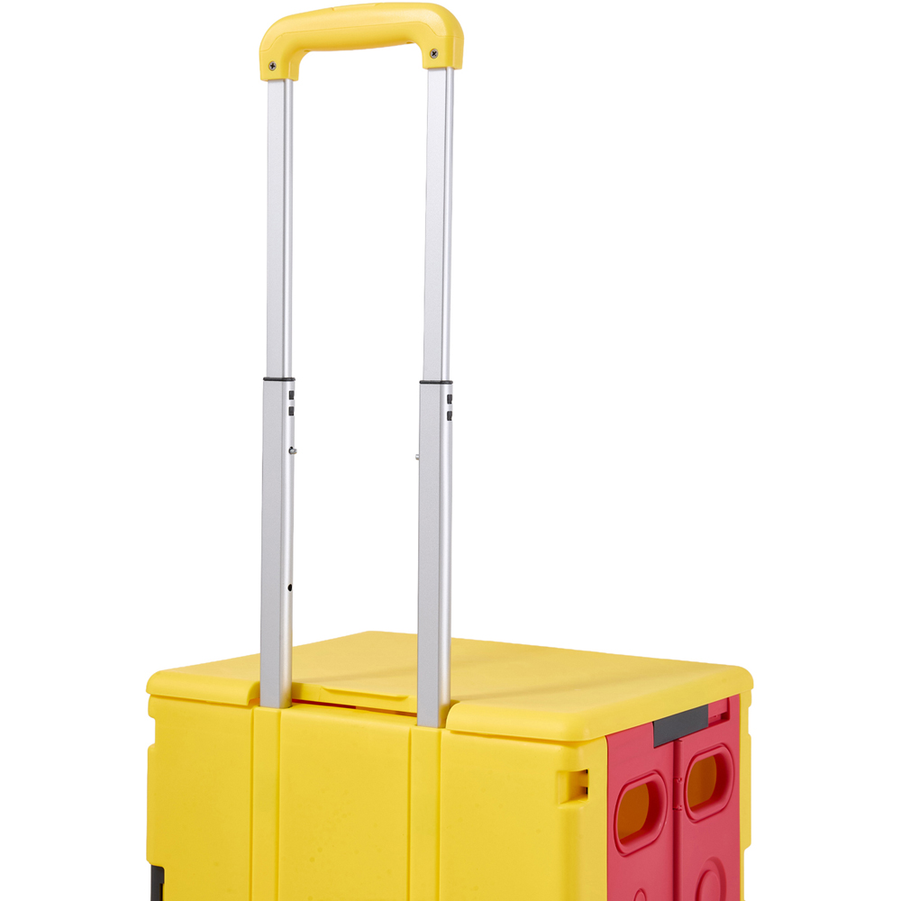 Living and Home Yellow Fun Design Foldable Shopping Trolley 32L Image 5