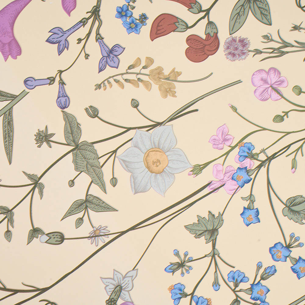 Living and Home Floral Pattern Purple and White Peel and Stick Wallpaper Image 6