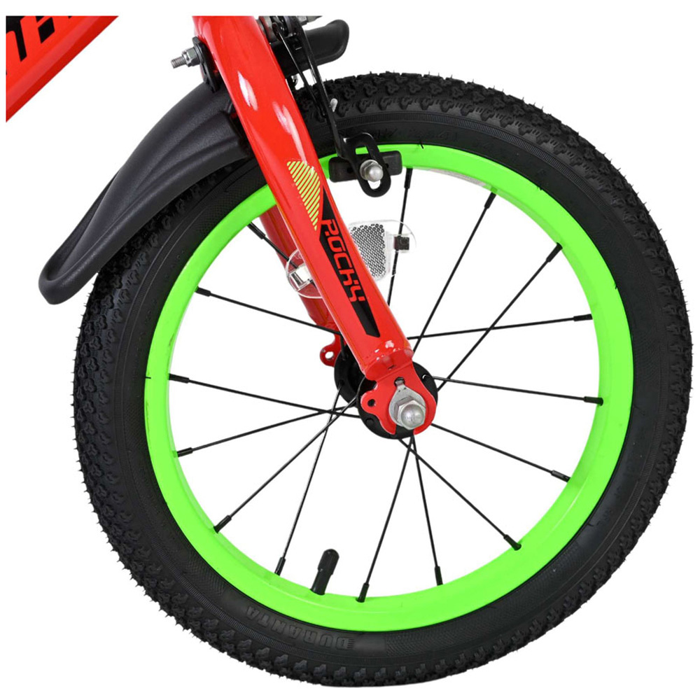 Volare Rocky Kids 14 inch Red Bike with Stabilisers Image 7