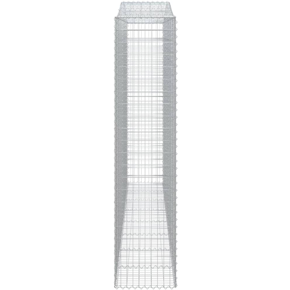 vidaXL Silver Galvanised Iron Arched Gabion Basket 400 x 50 x 220/240cm 7 Pack Image 3