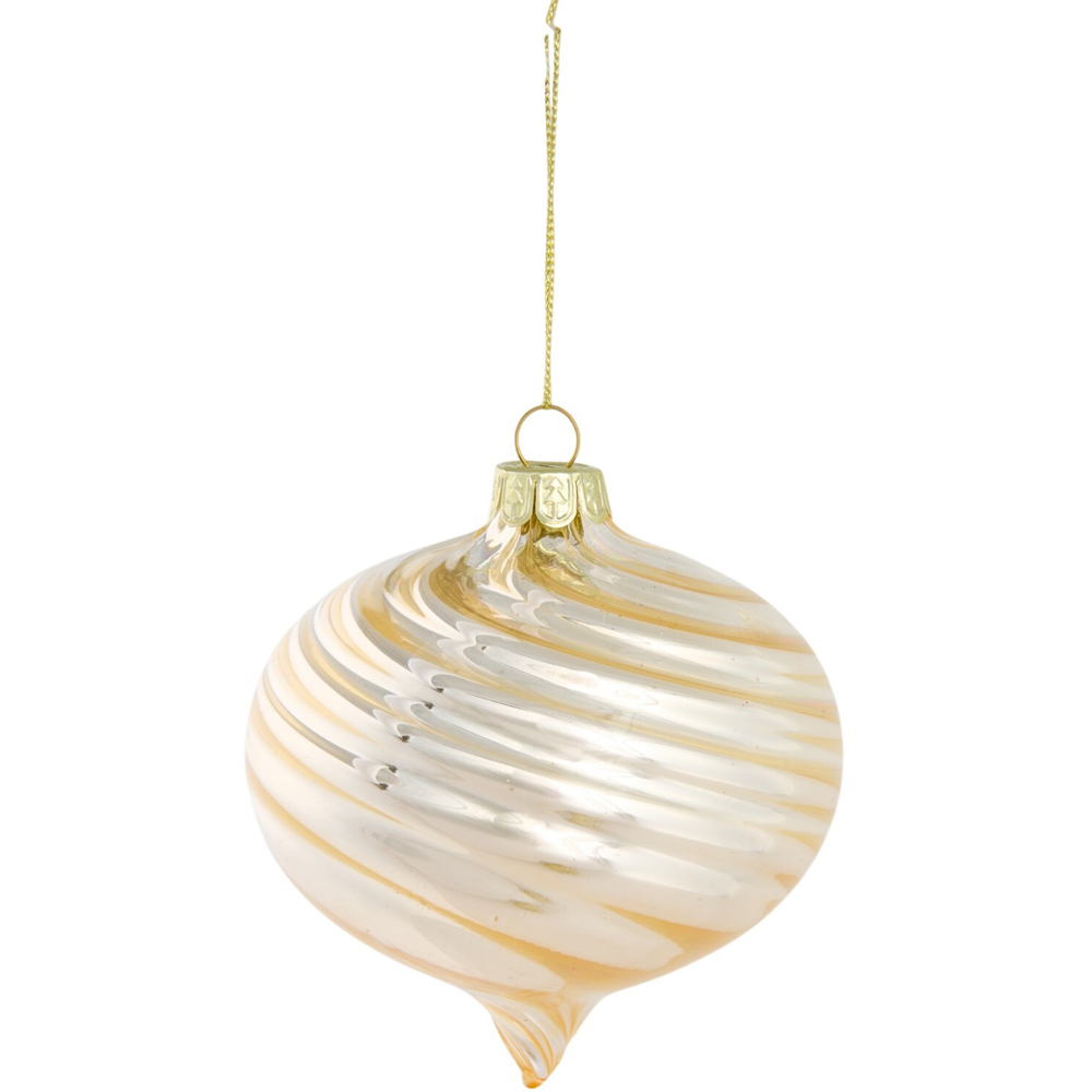 Champagne Swirl Onion Bauble Image 1