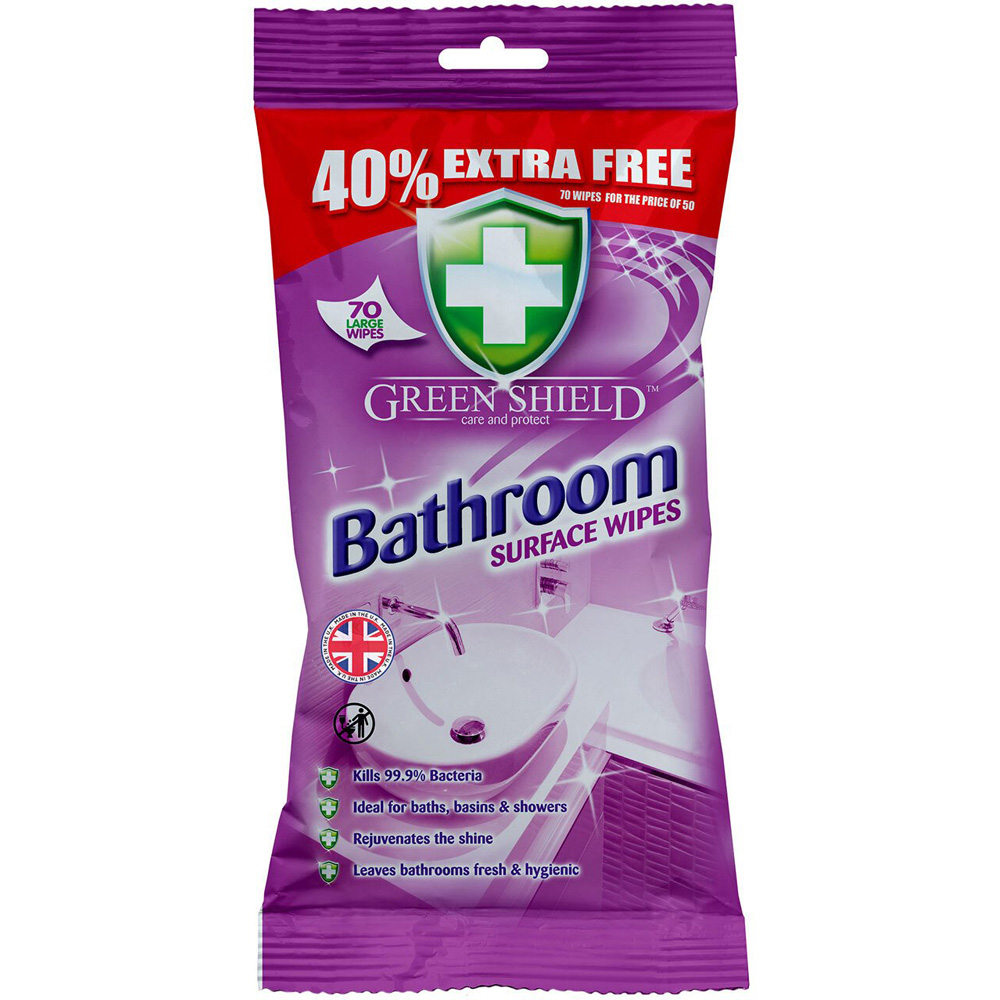 Greenshield Bathroom Surface Wipes 70 Pack Image