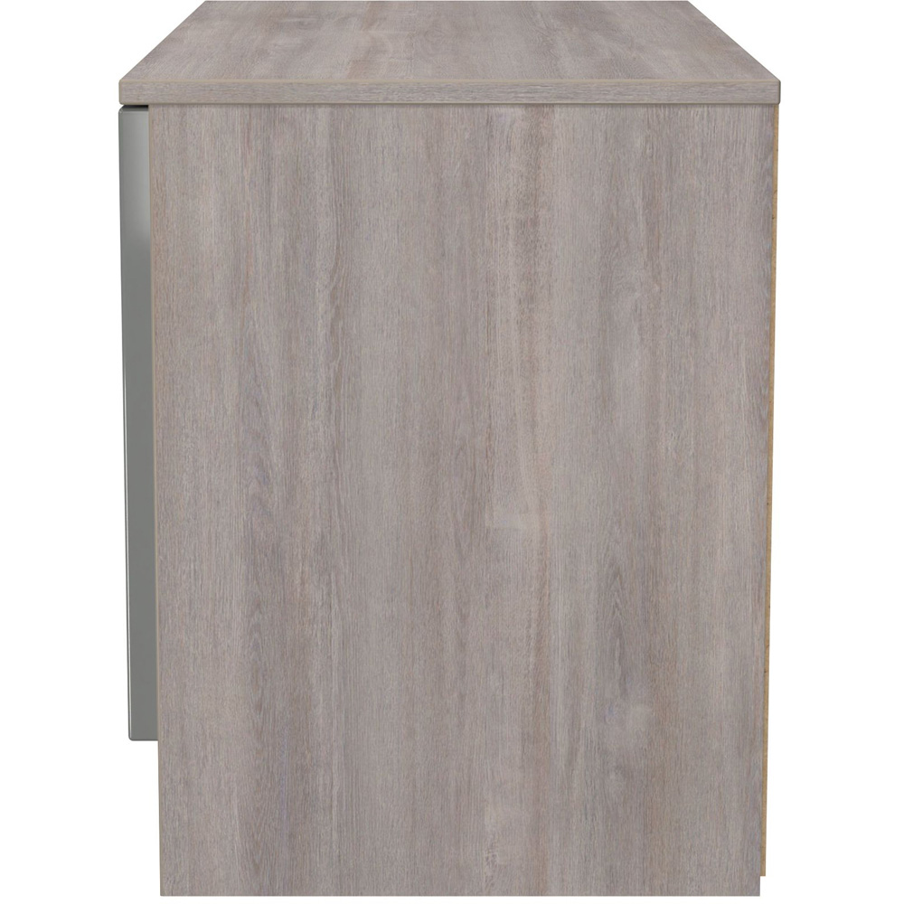 Crowndale Milan 2 Door Grey Gloss and Grey Oak Compact Storage Unit Image 6