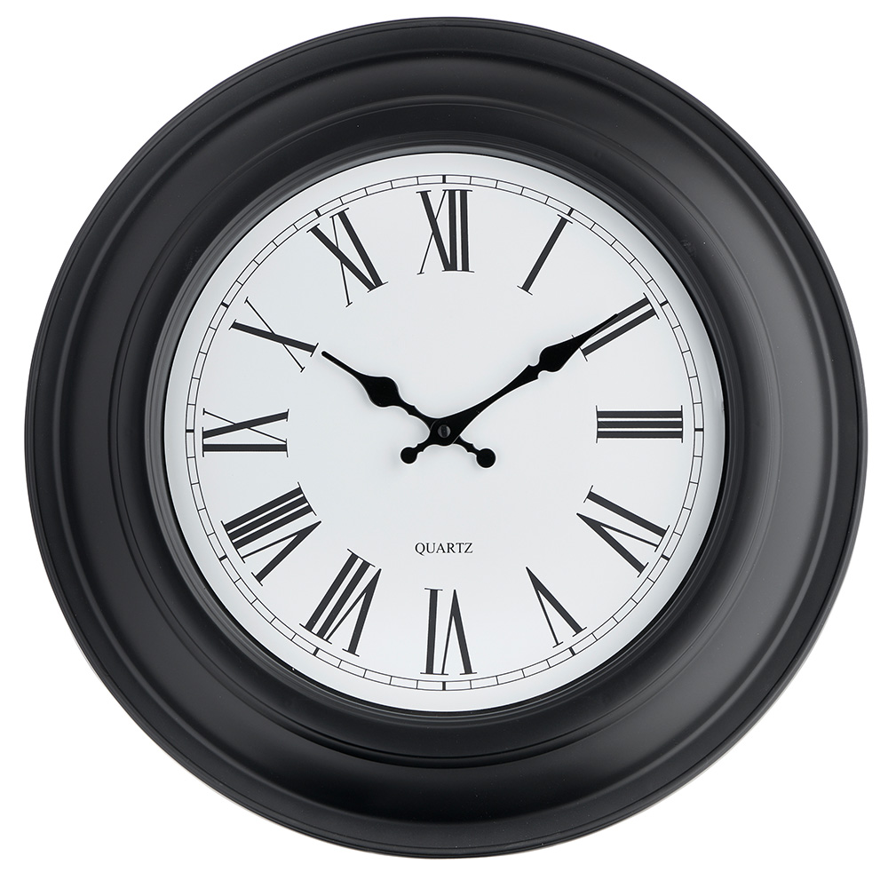 Wilko Giant Black Station Wall Clock Image 1