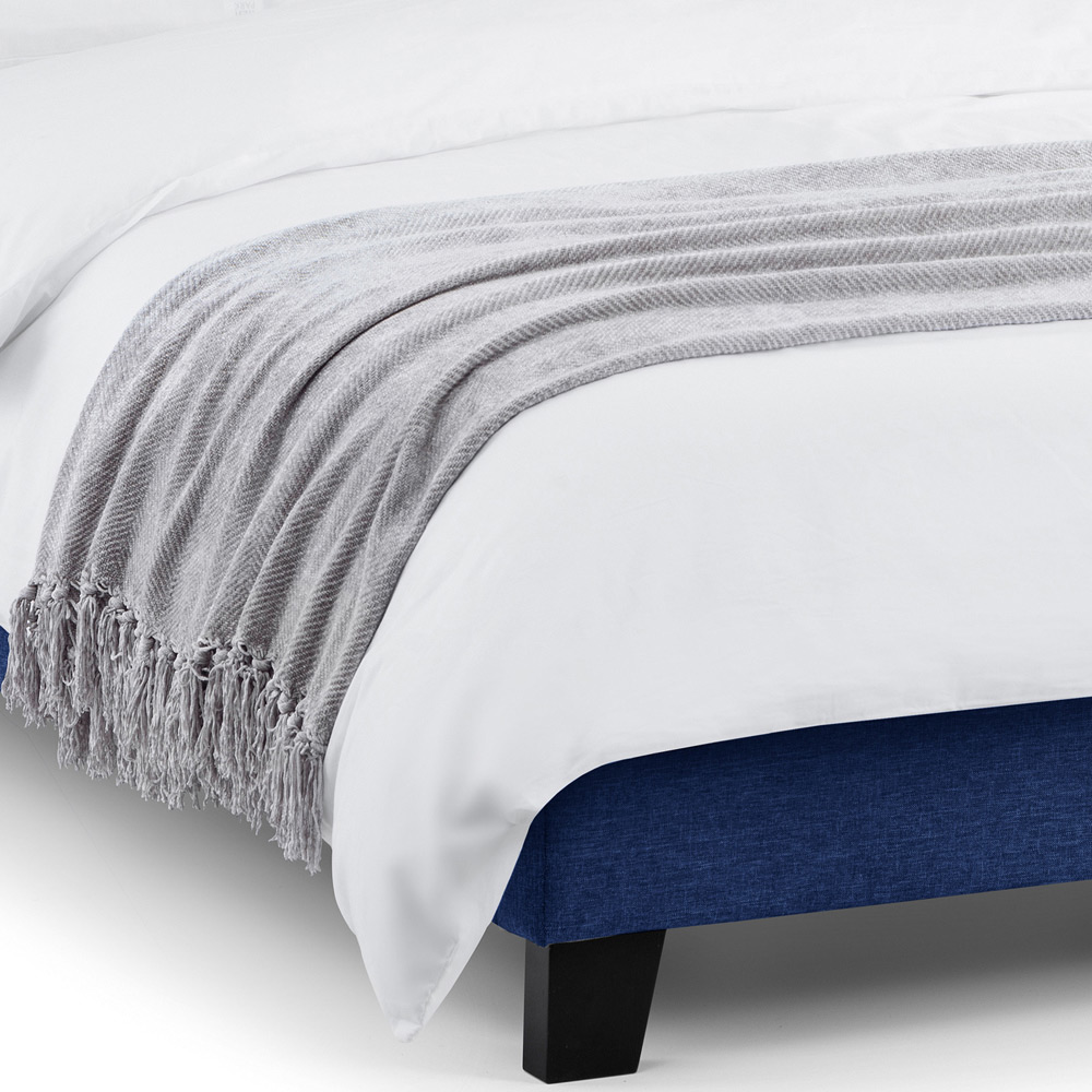 Julian Bowen Rialto Double Dark Blue Linen Bed Wilko